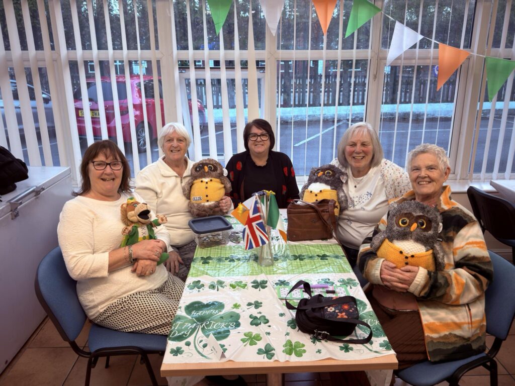 Knitting Group with Ollie the Owl